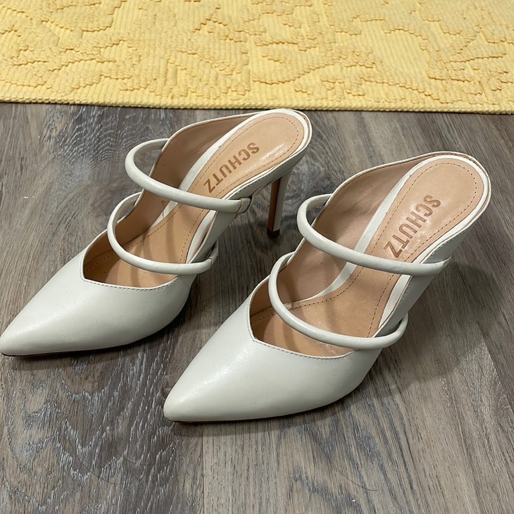Schutz white sandals